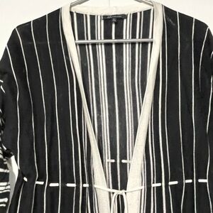 Anne Klein Stylish black and white striped Cardigan Women size Large
